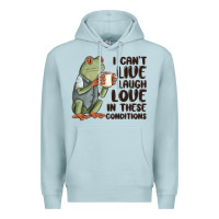 Blue Mist i cant live laugh love in these conditions Premium Hoodie - MaliasSmallBusiness