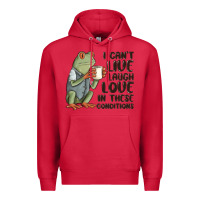 Cardinal i cant live laugh love in these conditions Premium Hoodie - MaliasSmallBusiness