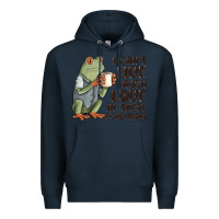 Navy i cant live laugh love in these conditions Premium Hoodie - MaliasSmallBusiness