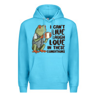 Ocean Blue i cant live laugh love in these conditions Premium Hoodie - MaliasSmallBusiness