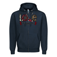 Navy love firefighter Zipper Hoodie - CowhideDigitalArt