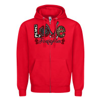 Red love firefighter Zipper Hoodie - CowhideDigitalArt