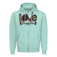 Seafoam love firefighter Zipper Hoodie - CowhideDigitalArt