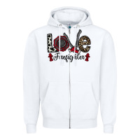 White love firefighter Zipper Hoodie - CowhideDigitalArt