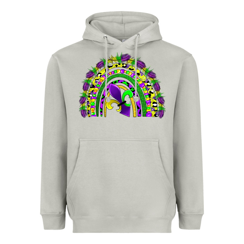 Mardi Gras Rainbow Heavyweight Hoodie by AdoDesignShop | Teevron