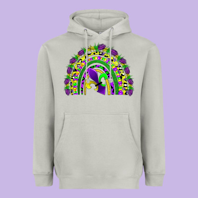 Mardi Gras Rainbow Heavyweight Hoodie Designed By Adodesignshop