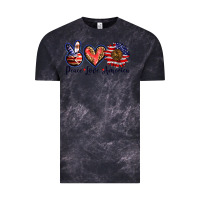 Cloud Black peace love america Vintage Tee - BarkalooDesign