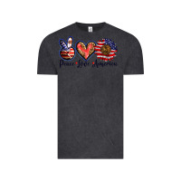 Vintage Black peace love america Vintage Tee - BarkalooDesign