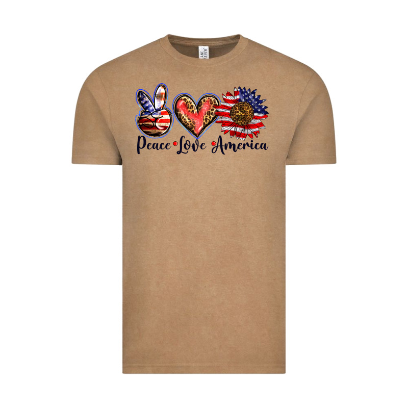 Peace Love America Vintage Tee by BarkalooDesign | Teevron