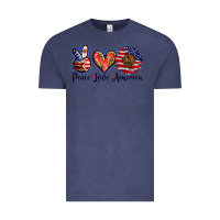 Vintage Denim peace love america Vintage Tee - BarkalooDesign