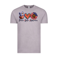 Vintage Zinc peace love america Vintage Tee - BarkalooDesign