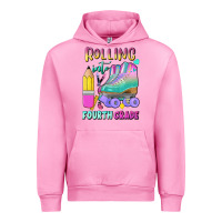 Fuchsia Pink rolling into fourth grade Urban Hoodie - BundleAndBundleShop