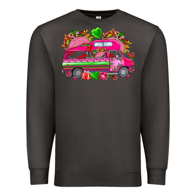 Valentines Day Tacos Truck Premium Sweatshirt by NancyCooperArtShop | Teevron