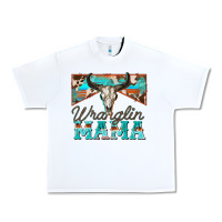 White wranglin mama Urban Heavy Tee - Zillion Design Studio