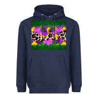 Navy mardi gras Leopard and heart Heavyweight Hoodie - AdoDesignShop