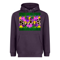 Plum mardi gras Leopard and heart Heavyweight Hoodie - AdoDesignShop
