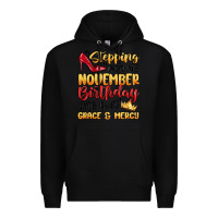 Black stepping into my november birthday Premium Hoodie - MaliasSmallBusiness