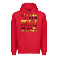 Red stepping into my november birthday Premium Hoodie - MaliasSmallBusiness