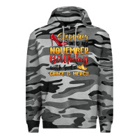 Slate Camo stepping into my november birthday Premium Hoodie - MaliasSmallBusiness