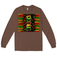 Chestnut Black license letters  juneteenth Long Sleeve Tee - Zillion Design Studio