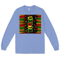 Colony Blue Black license letters  juneteenth Long Sleeve Tee - Zillion Design Studio