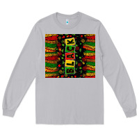 Moon Dust Black license letters  juneteenth Long Sleeve Tee - Zillion Design Studio