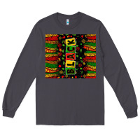 Smoke Black license letters  juneteenth Long Sleeve Tee - Zillion Design Studio