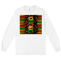 White Black license letters  juneteenth Long Sleeve Tee - Zillion Design Studio
