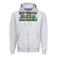 Heather Grey rodeo license plate Zipper Hoodie - HRA Design Shop