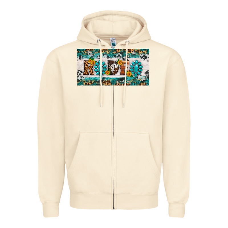 Rodeo License Plate Zipper Hoodie by HRA Design Shop | Teevron