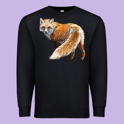 Red Fox Premium Sweatshirt Designed By Lillyallendesigns