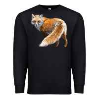 Black Red Fox Premium Sweatshirt - LillyAllenDesigns