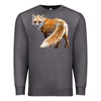 Charcoal Heather Red Fox Premium Sweatshirt - LillyAllenDesigns