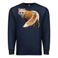 Navy Red Fox Premium Sweatshirt - LillyAllenDesigns