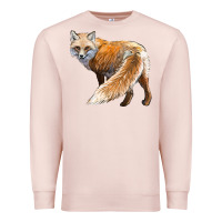 Pale Pink Red Fox Premium Sweatshirt - LillyAllenDesigns
