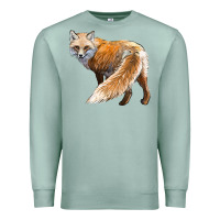 Seafoam Red Fox Premium Sweatshirt - LillyAllenDesigns
