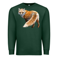 Sports Green Red Fox Premium Sweatshirt - LillyAllenDesigns