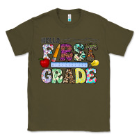 Army Green hellofirstgrade Classic Tee - CowhideDigitalArt
