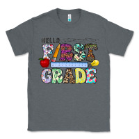 Charcoal Heather hellofirstgrade Classic Tee - CowhideDigitalArt