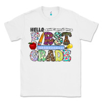 White hellofirstgrade Classic Tee - CowhideDigitalArt