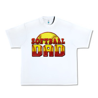 White softball dad Urban Heavy Tee - Zillion Design Studio