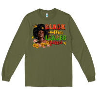Army Green Black mother leader queen juneteenth Long Sleeve Tee - Zillion Design Studio
