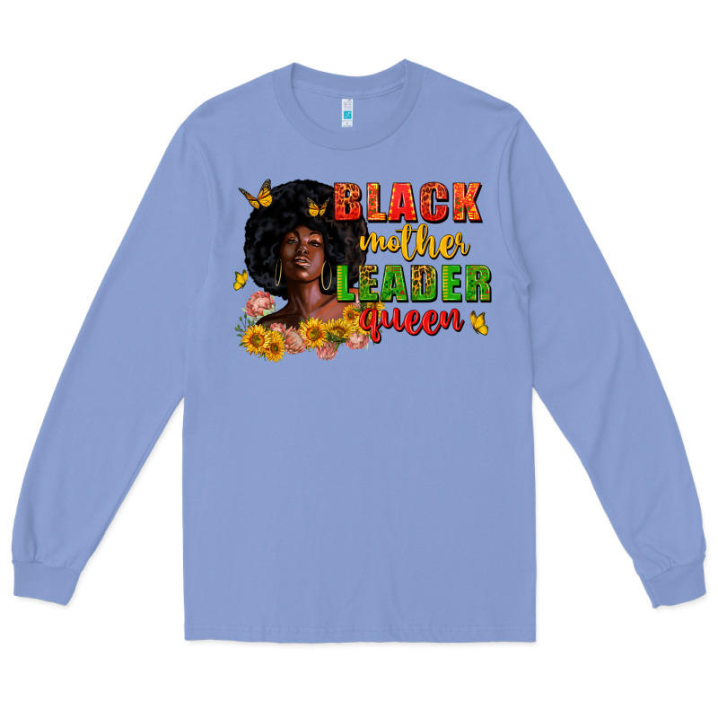 Black Mother Leader Queen Juneteenth Long Sleeve Tee by Zillion Design Studio | Teevron
