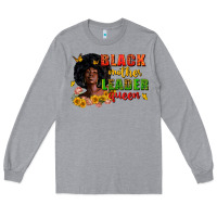 Heather Grey Black mother leader queen juneteenth Long Sleeve Tee - Zillion Design Studio