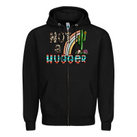 Black not a hugger Zipper Hoodie - CowhideDigitalArt