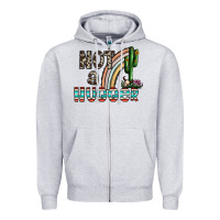 Heather Grey not a hugger Zipper Hoodie - CowhideDigitalArt