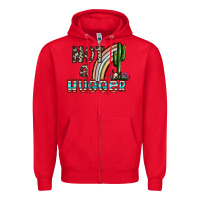 Red not a hugger Zipper Hoodie - CowhideDigitalArt