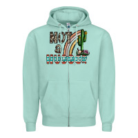 Seafoam not a hugger Zipper Hoodie - CowhideDigitalArt