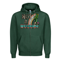 Sports Green not a hugger Zipper Hoodie - CowhideDigitalArt
