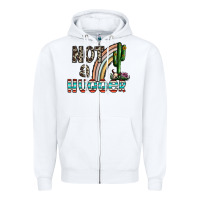 White not a hugger Zipper Hoodie - CowhideDigitalArt
